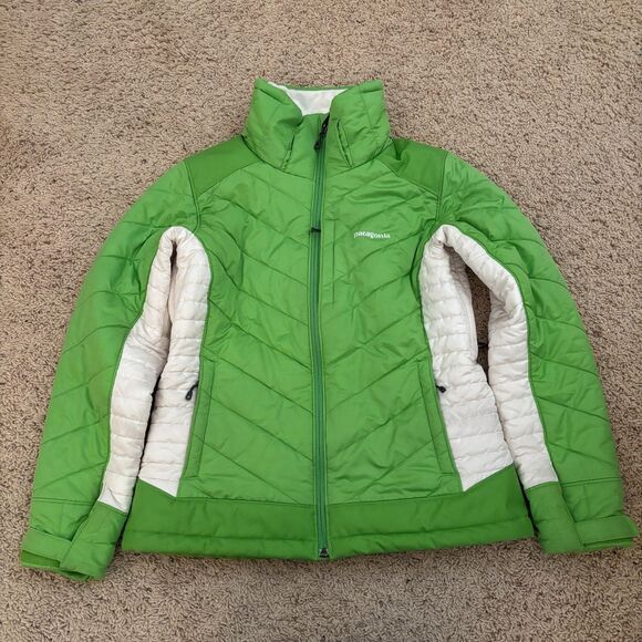 Patagonia Jacket Womens Size Medium Green White Rubicon Rider - Picture 2 of 10